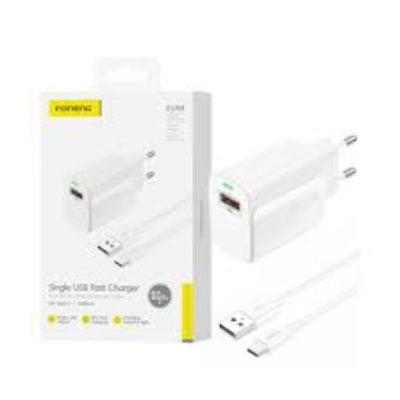 FONENG ADAPTER + CABLE SINGLE FAST CHARGER TYPE-C