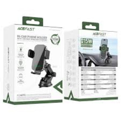 ACEFAST IN CAR PHONE HOLDER WITH 15W WIRELESS CHARGER